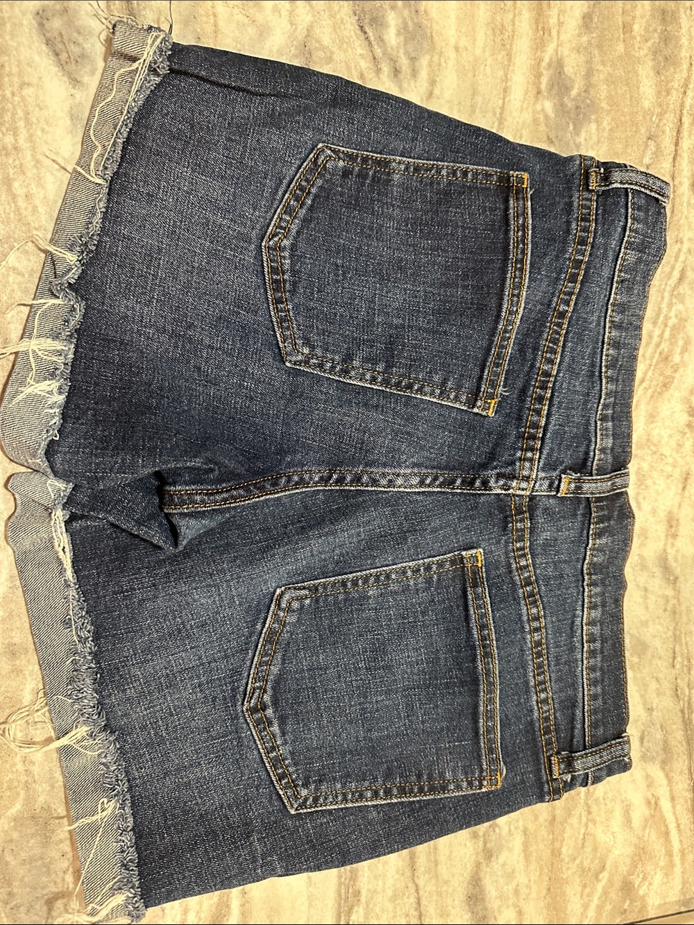 GAP Dark Blue Denim Shorts with Contrast Stitching - Picture 3 of 3